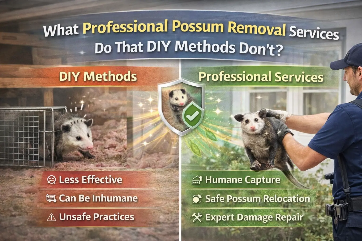 What Professional Possum Removal Services Do That DIY Methods Don’t?